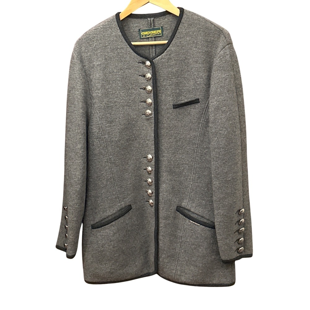 Vintage Geiger Boiled Wool Jacket Tyrolean Alpine Lagenlook European Woolmark